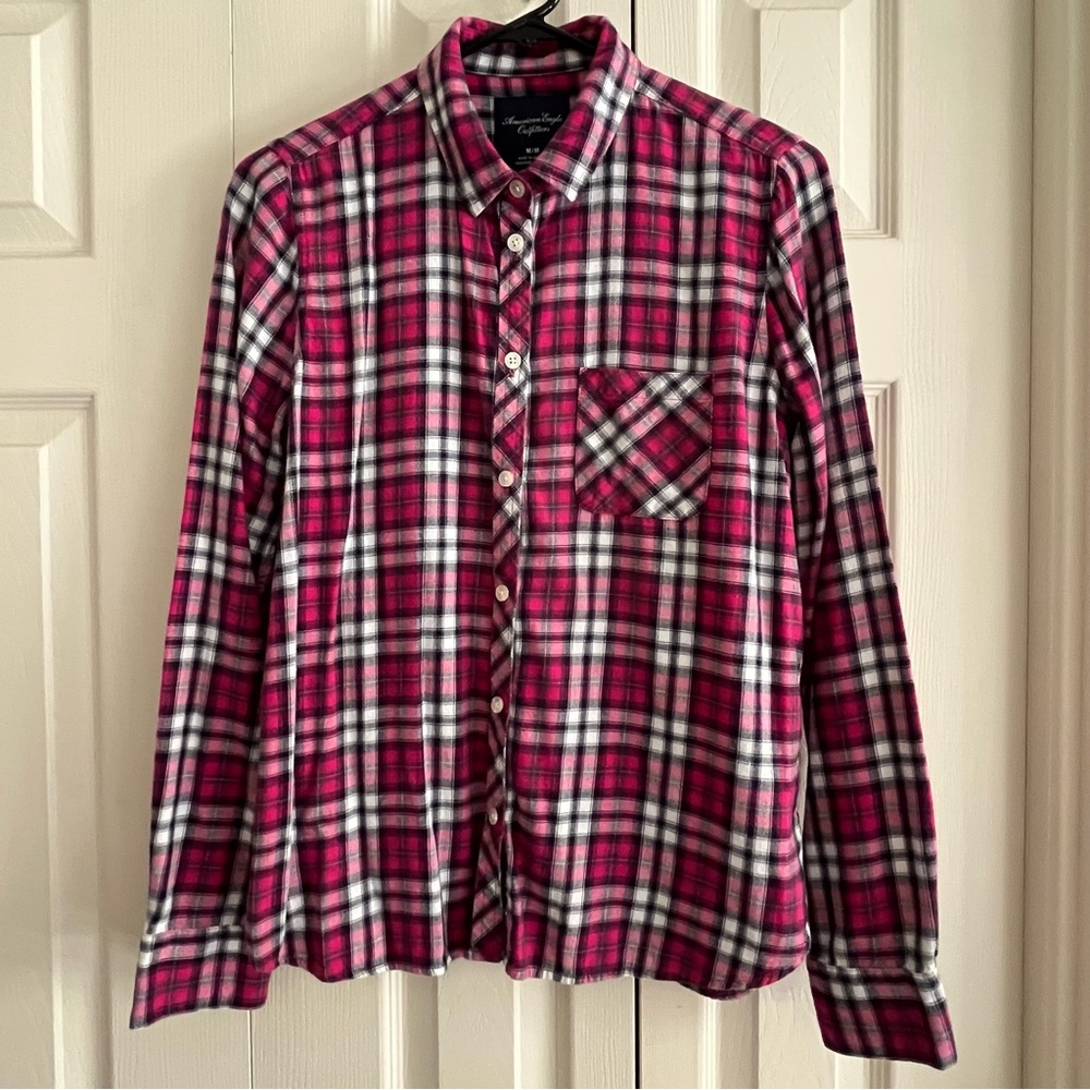 American Eagle Women’s Pink Flannel Shirt